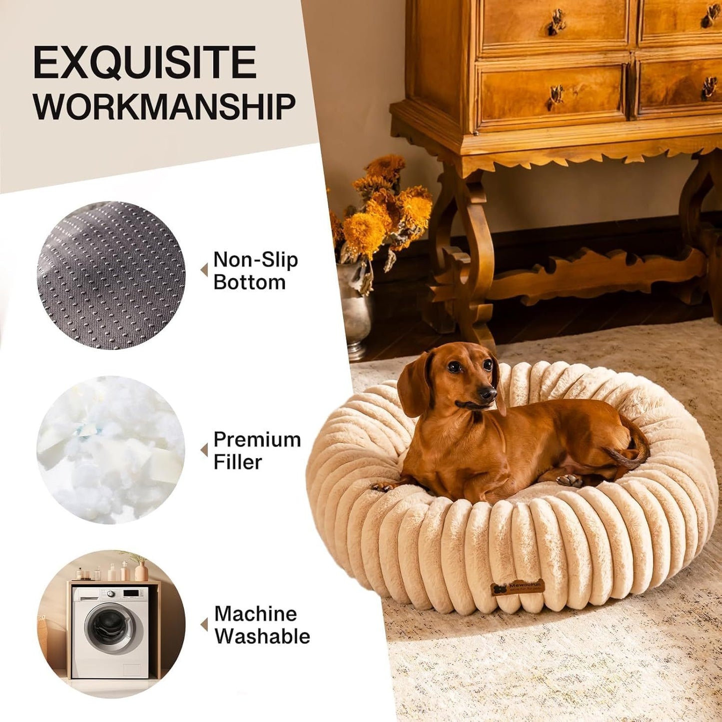 CalmaNest™ Cozy Donut Bed