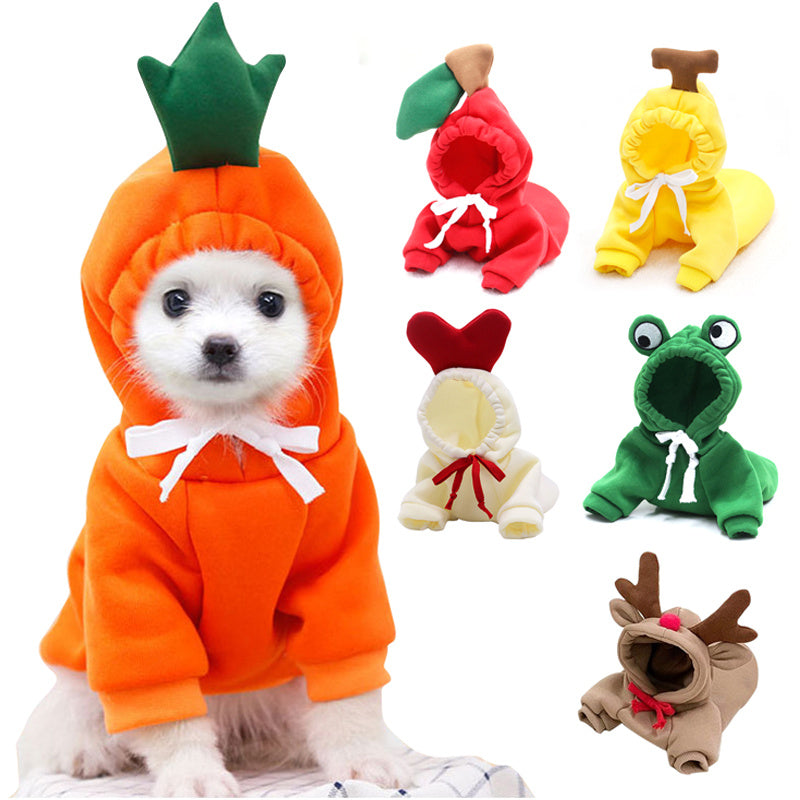 CalmaFruit™ Cozy Fleece Hoodie for Small Dogs & Cats