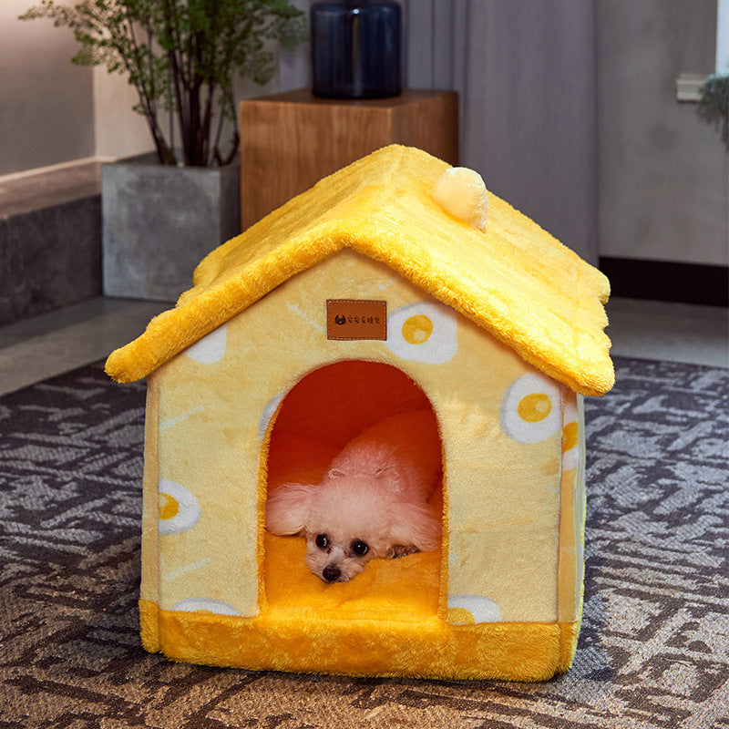 CalmaNest™ Foldable Dog House & Bed