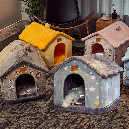 CalmaNest™ Foldable Dog House & Bed