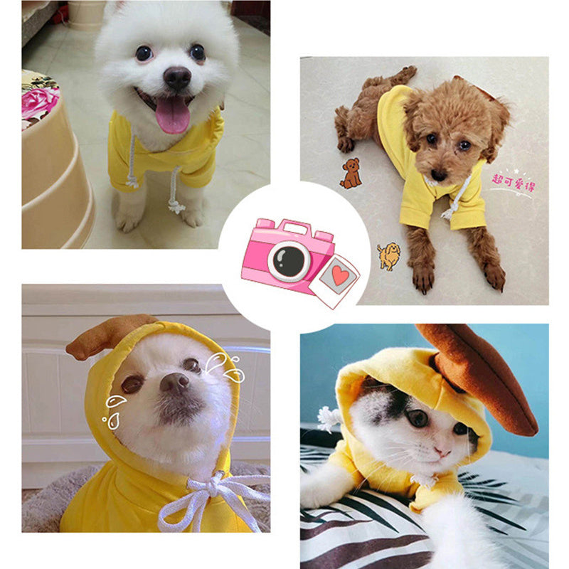 CalmaFruit™ Cozy Fleece Hoodie for Small Dogs & Cats